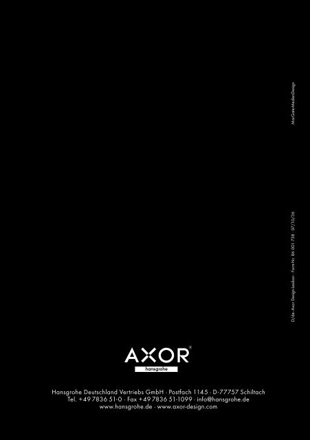 Kostenloser Download: Axor Design-Lexikon - Hansgrohe