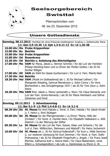 Seelsorgebereich Swisttal - Buschhoven-Info
