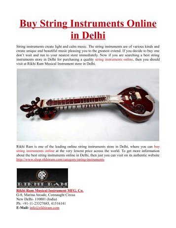 Buy String Instruments Online in Delhi