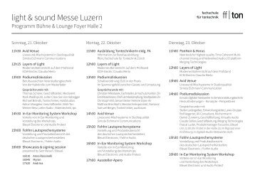 light & sound Messe Luzern - ffton