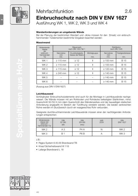 Spezialtüren aus Holz