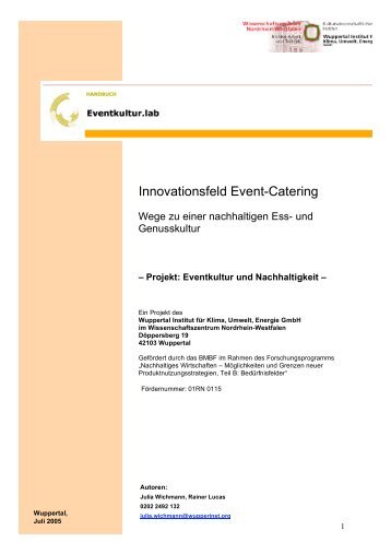 Innovationsfeld Event-Catering - Eventkultur.lab