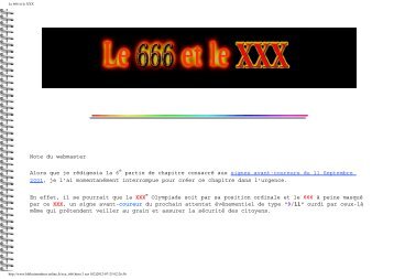 Le 666 et le XXX - Bible et nombres