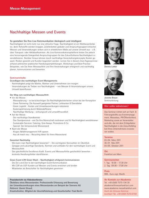 Nachhaltige Messen und Events - benefitidentity.de