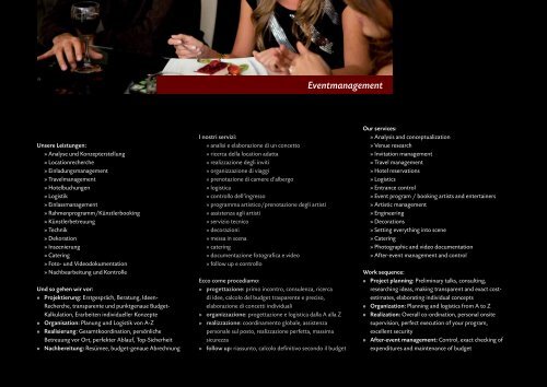 Catering | Eventmanagement | Exclusive - rechenmacher.it