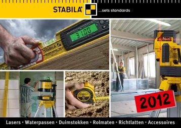 Lasers · Waterpassen · Duimstokken · Rolmaten · Richtlatten - Stabila