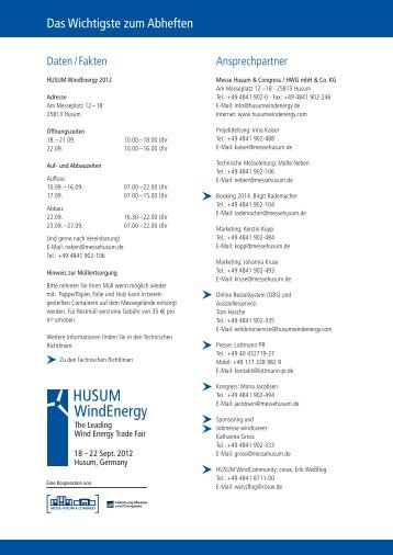 Checkliste - Husum WindEnergy