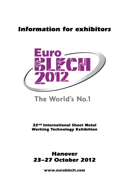 A-Z Exhibitor Information - EuroBLECH 2012
