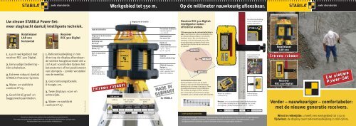 nauwkeuriger – comfortabeler: met de nieuwe generatie ... - Stabila