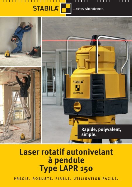 Laser rotatif autonivelant à pendule Type LAPR 150 - Stabila