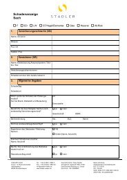 Schadenanmeldung Sach - Stadler Makler