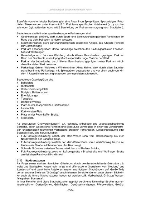 Landschaftsplan Zweckverband Raum Kassel