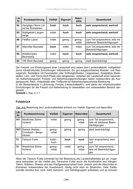 Landschaftsplan Zweckverband Raum Kassel