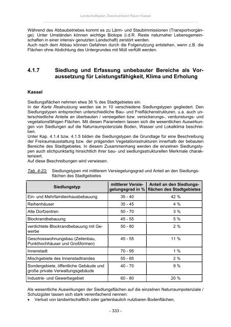 Landschaftsplan Zweckverband Raum Kassel