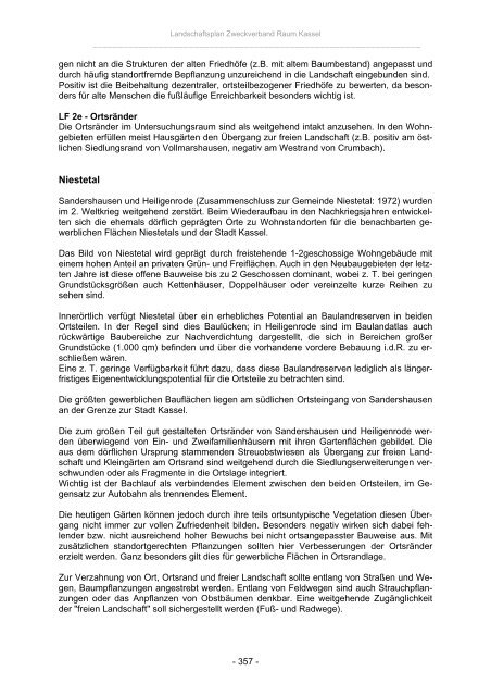 Landschaftsplan Zweckverband Raum Kassel