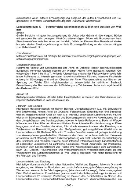 Landschaftsplan Zweckverband Raum Kassel