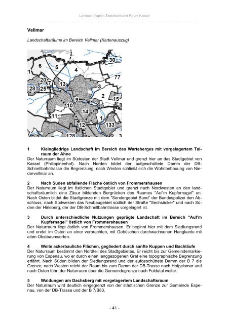 Landschaftsplan Zweckverband Raum Kassel