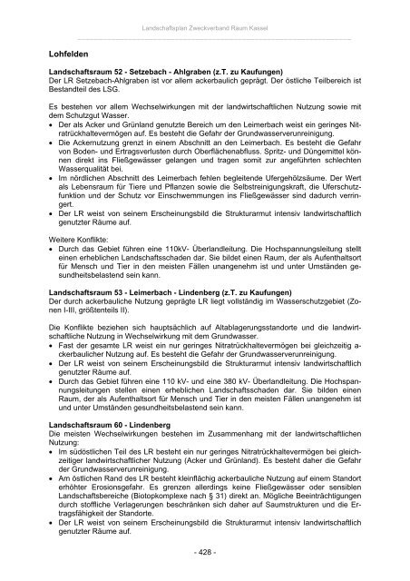 Landschaftsplan Zweckverband Raum Kassel