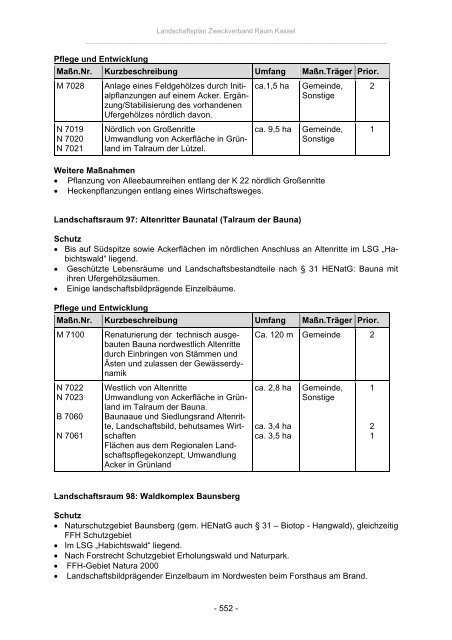 Landschaftsplan Zweckverband Raum Kassel