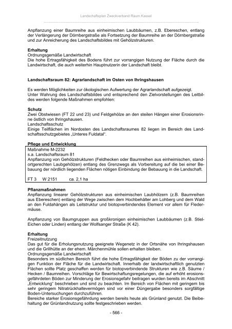 Landschaftsplan Zweckverband Raum Kassel