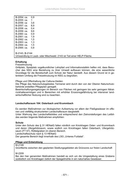 Landschaftsplan Zweckverband Raum Kassel