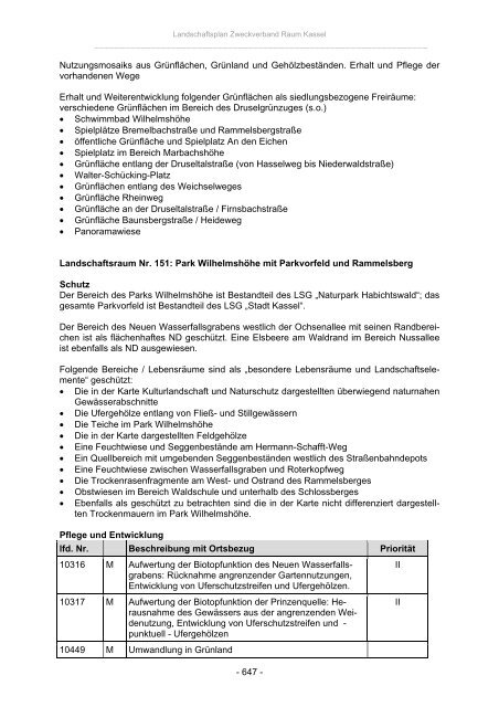 Landschaftsplan Zweckverband Raum Kassel