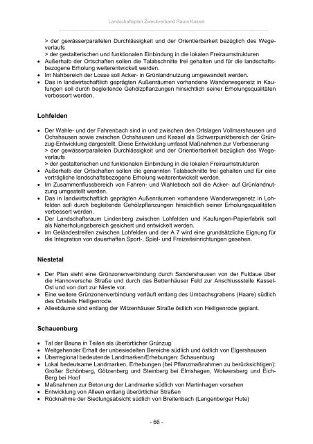 Landschaftsplan Zweckverband Raum Kassel