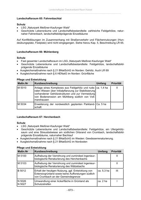 Landschaftsplan Zweckverband Raum Kassel