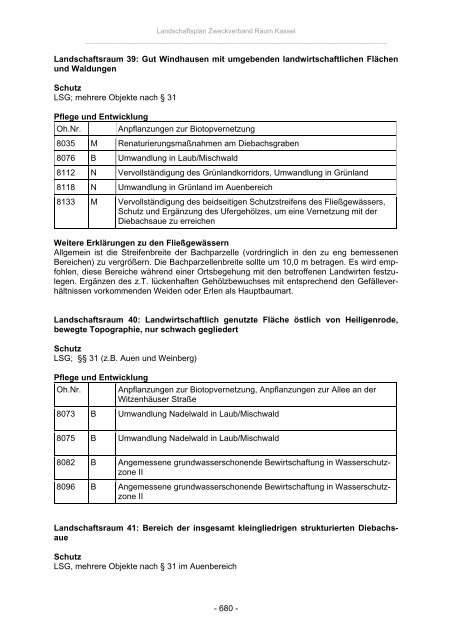 Landschaftsplan Zweckverband Raum Kassel