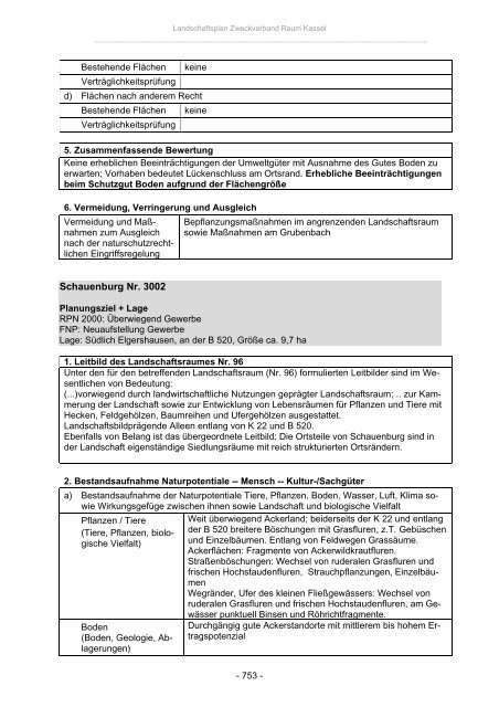 Landschaftsplan Zweckverband Raum Kassel