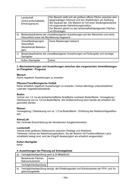 Landschaftsplan Zweckverband Raum Kassel