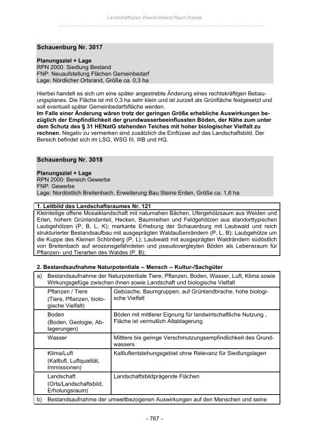 Landschaftsplan Zweckverband Raum Kassel