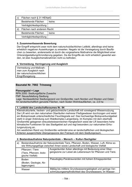 Landschaftsplan Zweckverband Raum Kassel