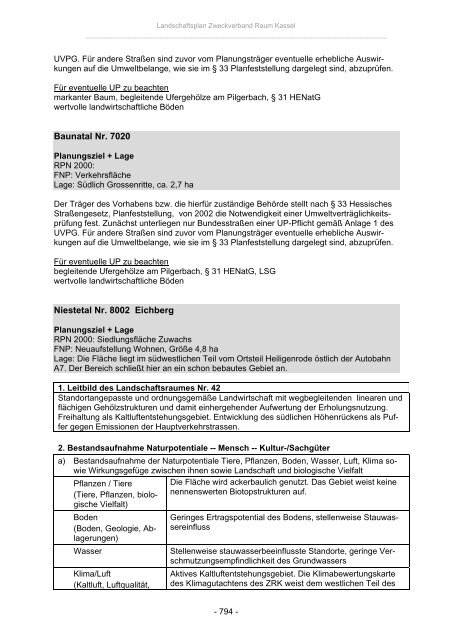 Landschaftsplan Zweckverband Raum Kassel