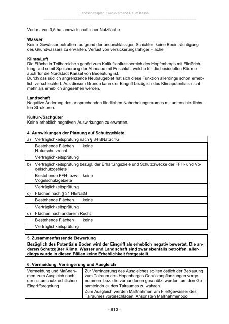 Landschaftsplan Zweckverband Raum Kassel