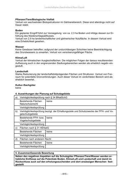 Landschaftsplan Zweckverband Raum Kassel