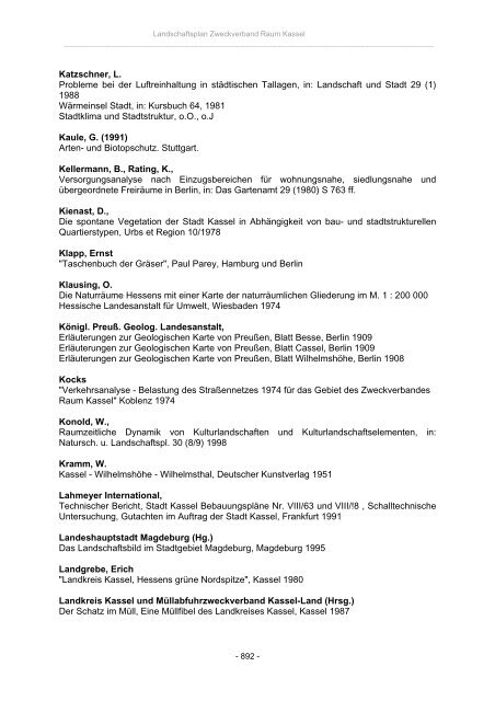 Landschaftsplan Zweckverband Raum Kassel