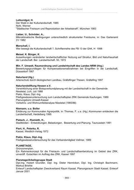 Landschaftsplan Zweckverband Raum Kassel