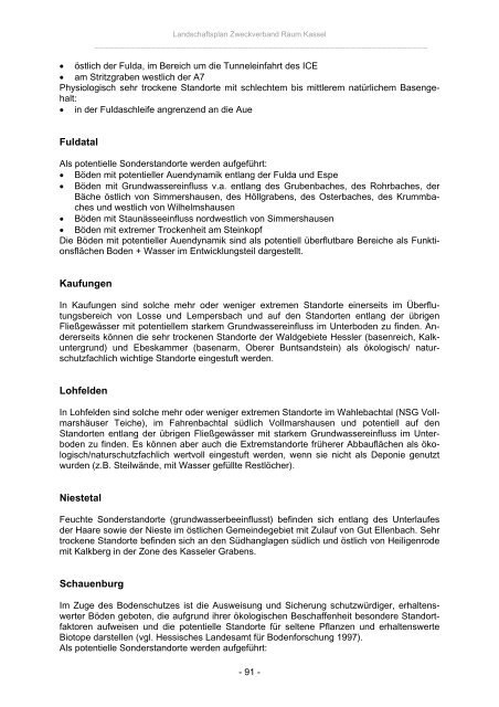 Landschaftsplan Zweckverband Raum Kassel