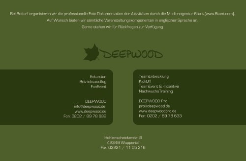 Deepwood PDF - Historische Stadthalle Wuppertal