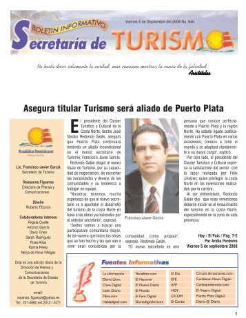 Boletín Informativo 05/09/2008 - Ministerio de Turismo