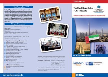 The Hotel Show Dubai - DEHOGA Reisen