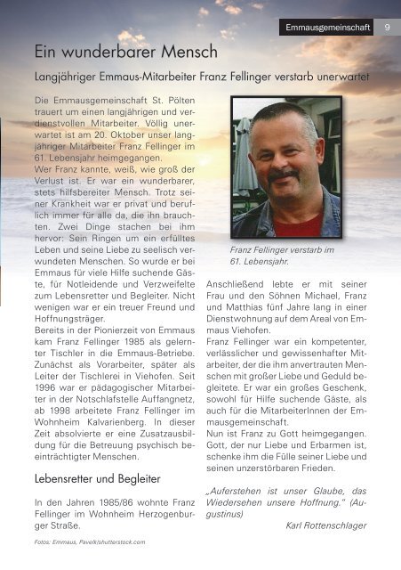 Rundbrief der Emmausgemeinschaft - Ausgabe 04|16