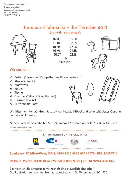 Rundbrief der Emmausgemeinschaft - Ausgabe 01|17