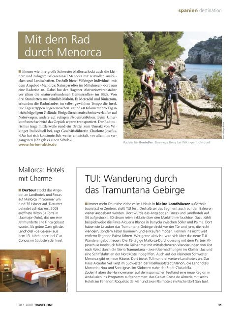 DAS MAGAZIN FÃœR REISEPROFIS 28. JANUAR 2009 ... - Travel-One