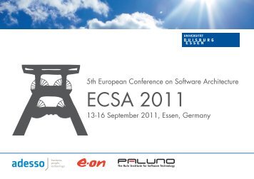 ECSA 2011 Program Guide (pdf) - 5th European Conference on ...