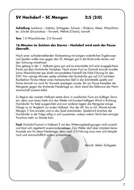 Sport Report - SV Hochdorf - Sonntag 19.03.2017