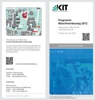Programm Maschinenbautag 2012 - Fakultät für Maschinenbau