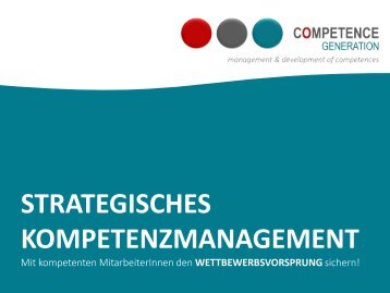 CompetenceGeneration. Strategisches Kompetenzmanagement. Christiana Scholz.