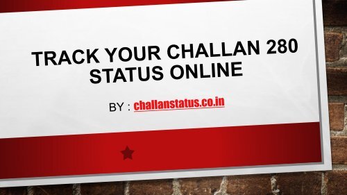 Track Online Challan 280 Status 